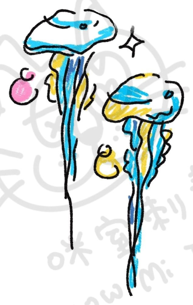 海底動物系列插畫