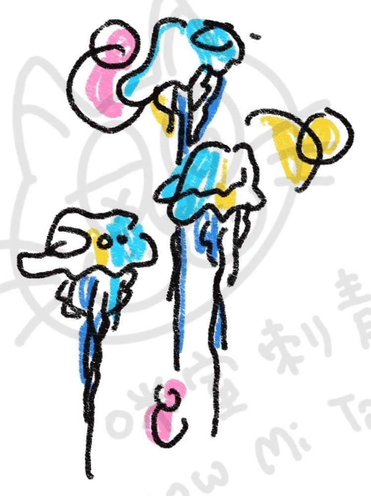 海底動物系列插畫