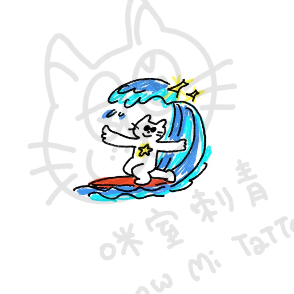 貓騷衝浪