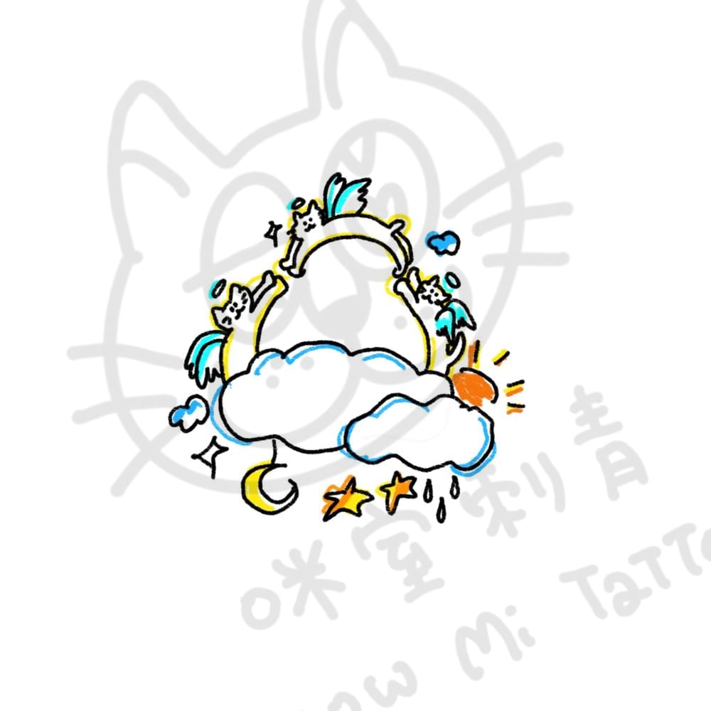 天使雲朵貓