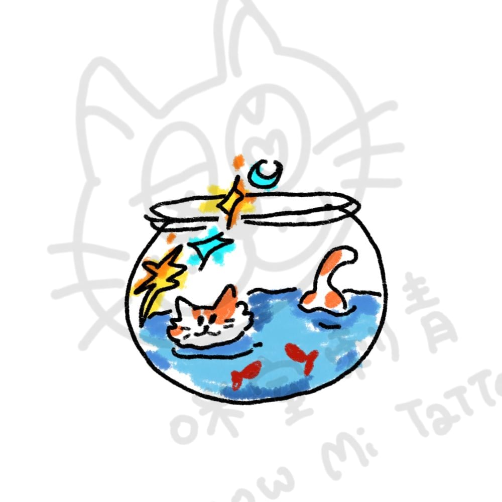 花貓魚缸