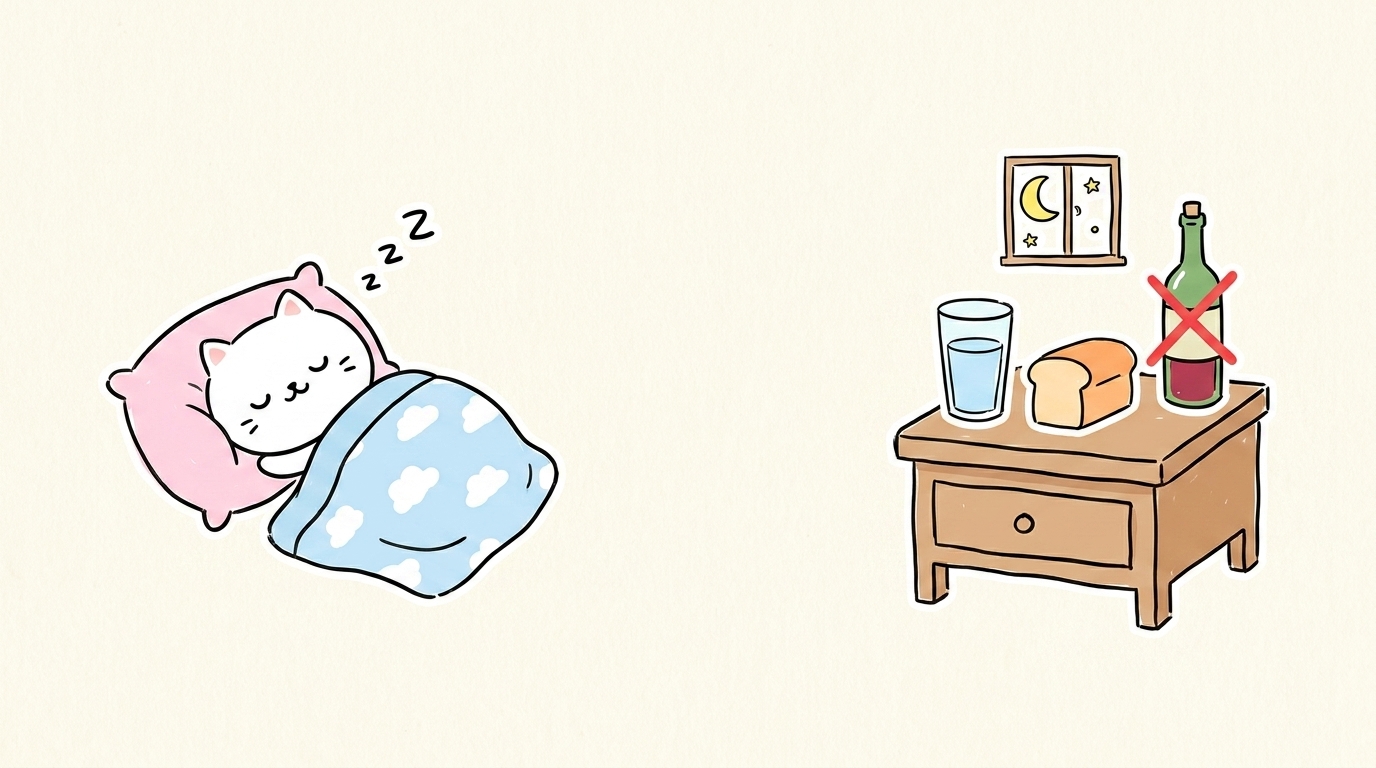 前一天好好睡、吃飽、避開酒精